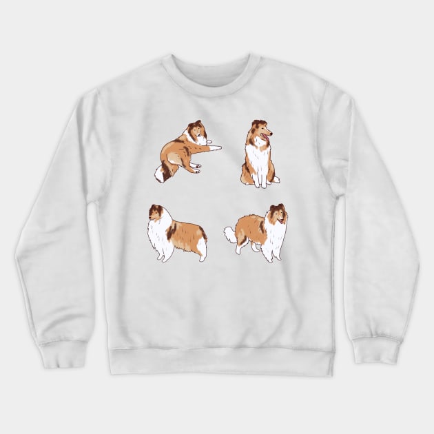 Collie dog pack Crewneck Sweatshirt by Mayarart